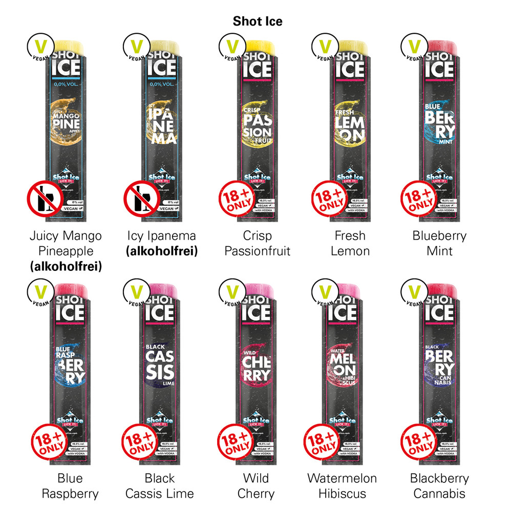 Long Box, Shot Ice - Crisp Passion Fruit 10,5% vol.