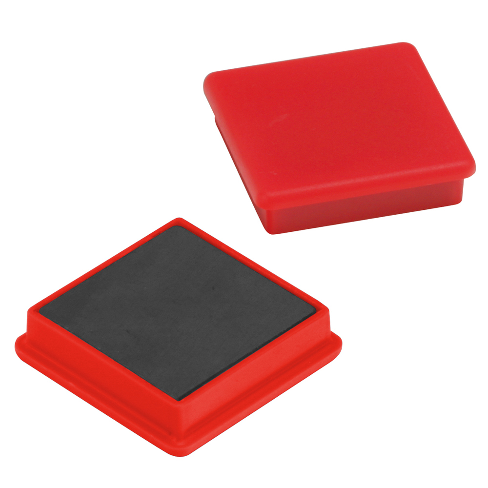 Magnet, quadratisch - rot