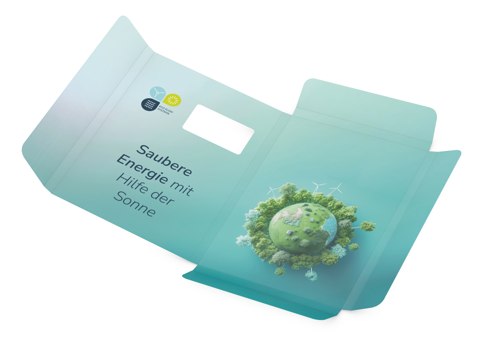 Versandmappe RECYCLING, 4/4farbig, mit Fenster