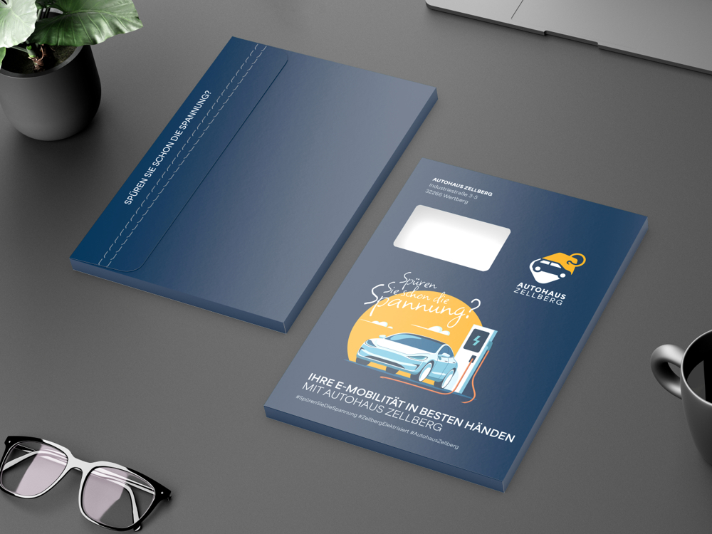 Versandmappe, 4/0farbig, mit Fenster