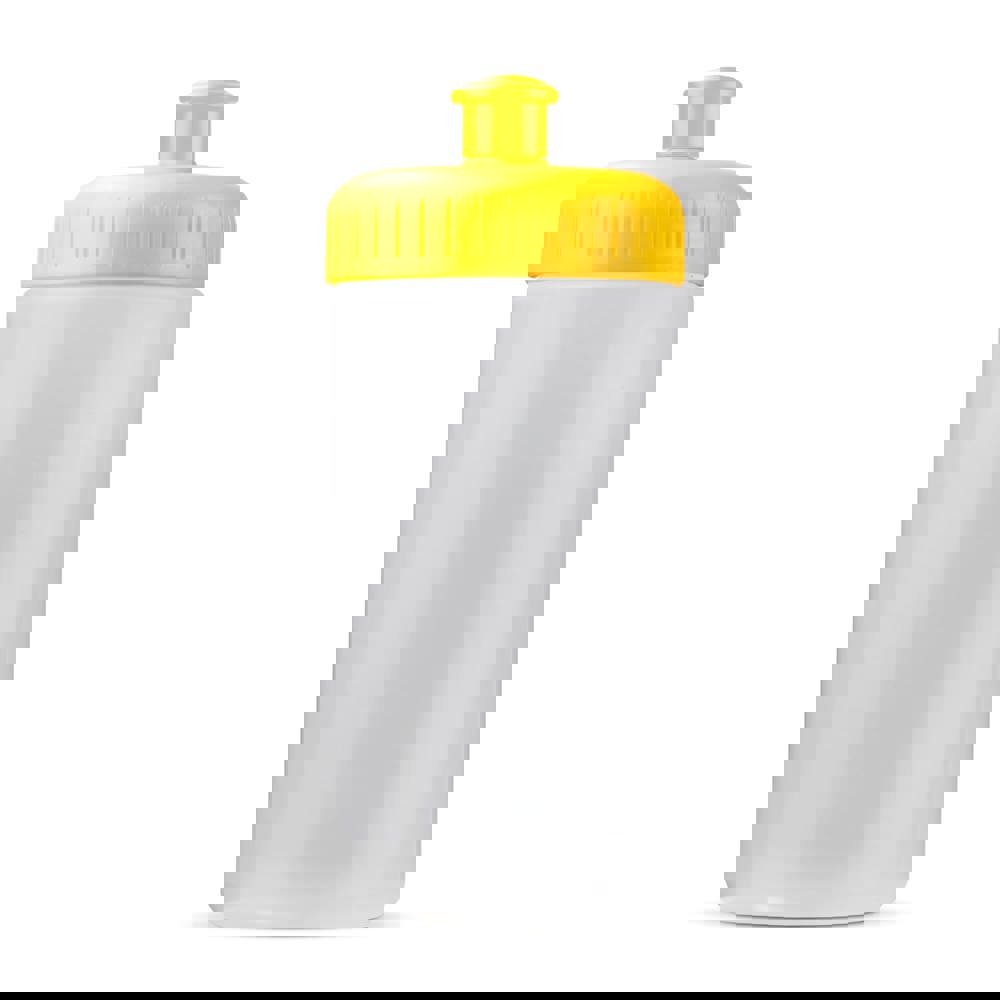 Sportflasche auf Biobasis 500ml basic - Transparent / Gelb