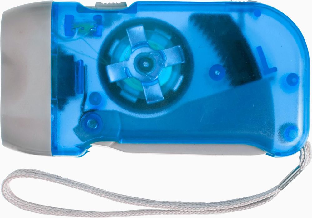 LED-Dynamotaschenlampe aus Kunststoff Tristan - Kobaltblau