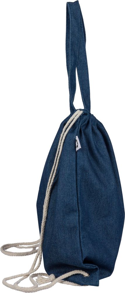 Recycelte Denim-Kordeltasche Dex