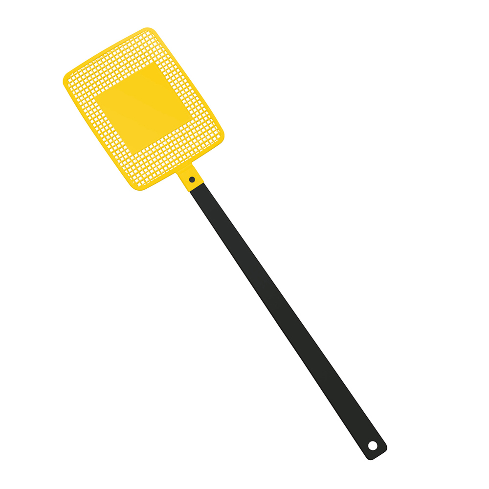 Fliegenklatsche "Rechteck" - schwarz/gelb