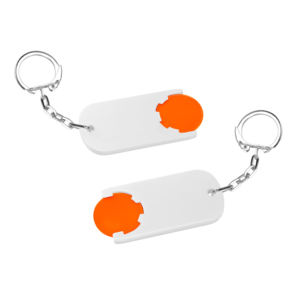 Chiphalter mit 1€-Chip "Alpha" - Orange/Weiß