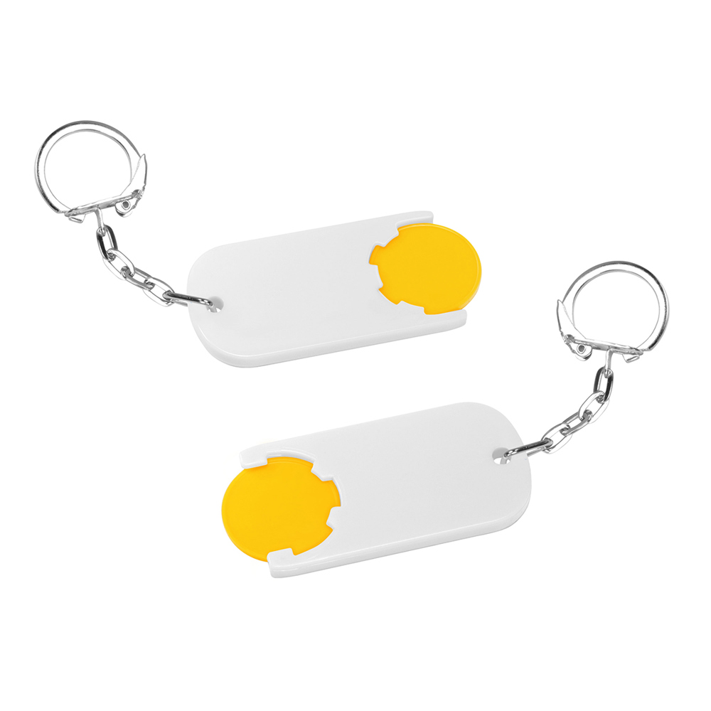 Chiphalter mit 1€-Chip "Alpha" - Gelb/Weiß