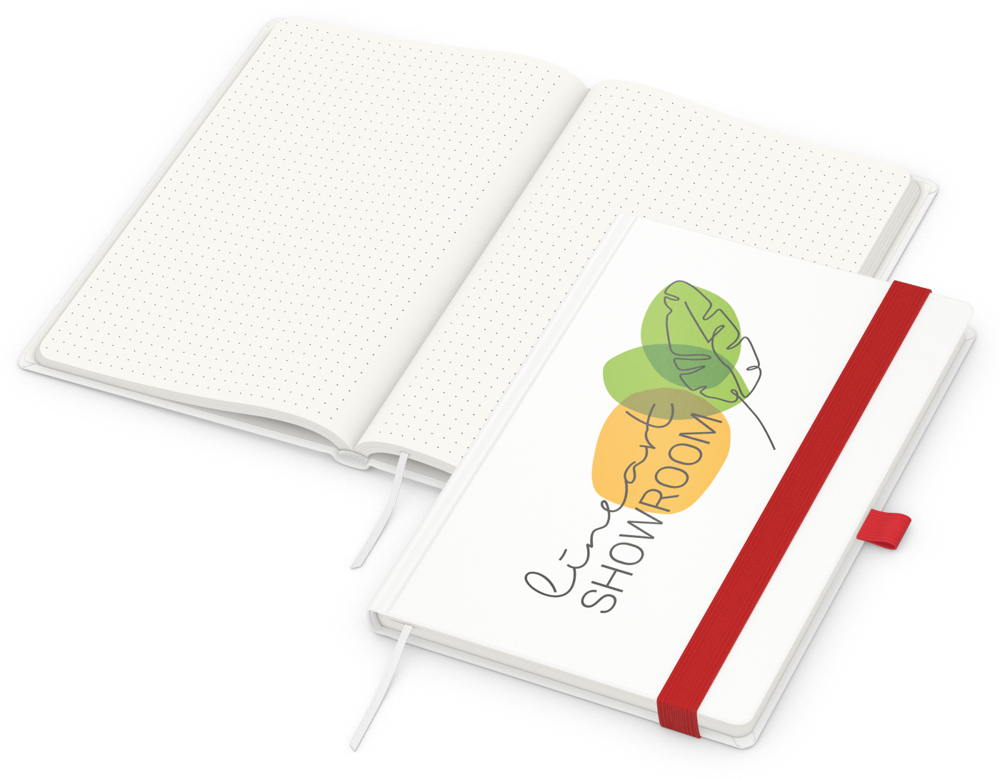 Notizbuch Match-Book RECYCLING Hardcover individuell bedruckt - rot