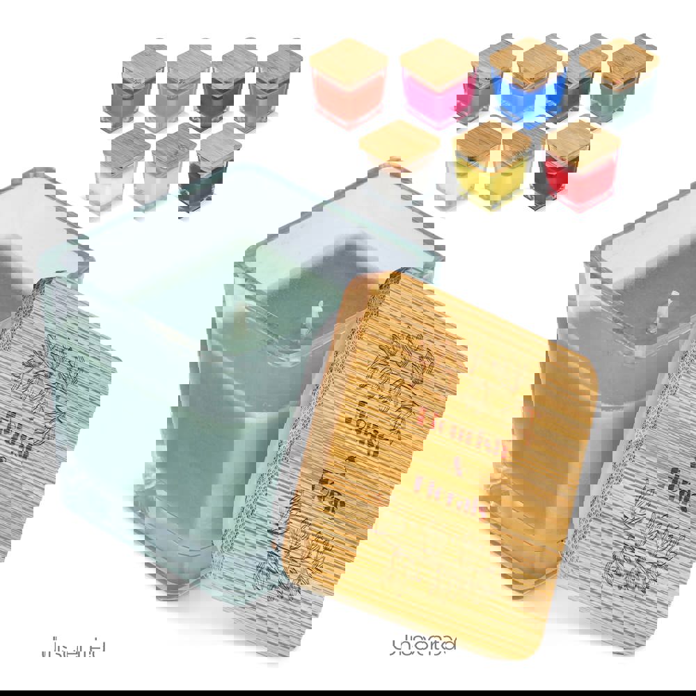 Chakra Kerze auf pflanzlicher Basis im Glasgefäß