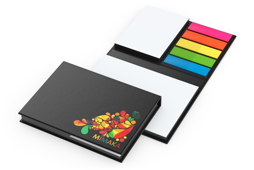 Haftnotiz-Set London Innenteil schwarz 50/50 Haftzettel Farbschnitt - schwarz