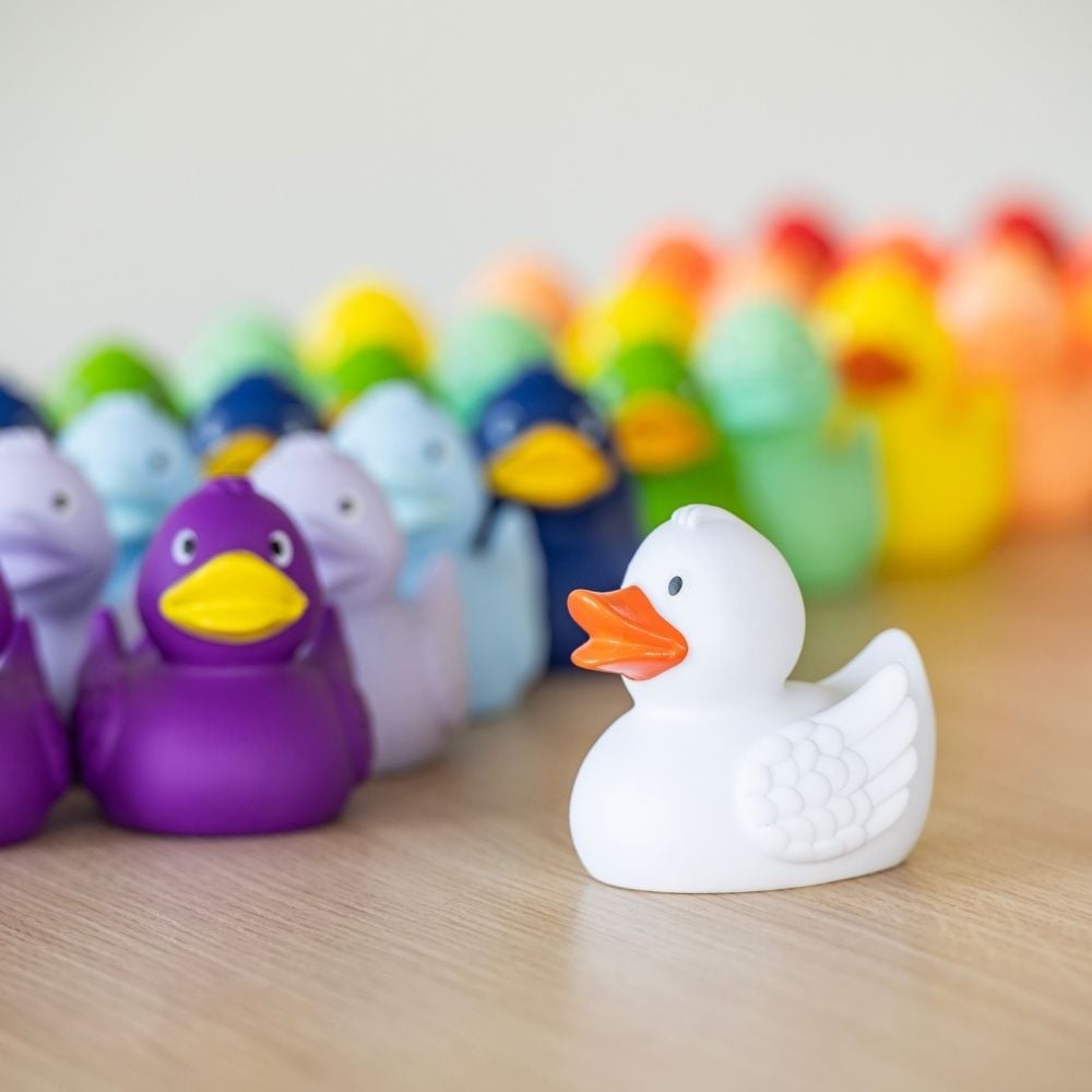 Quietsche-Ente, pink, 7,5 cm