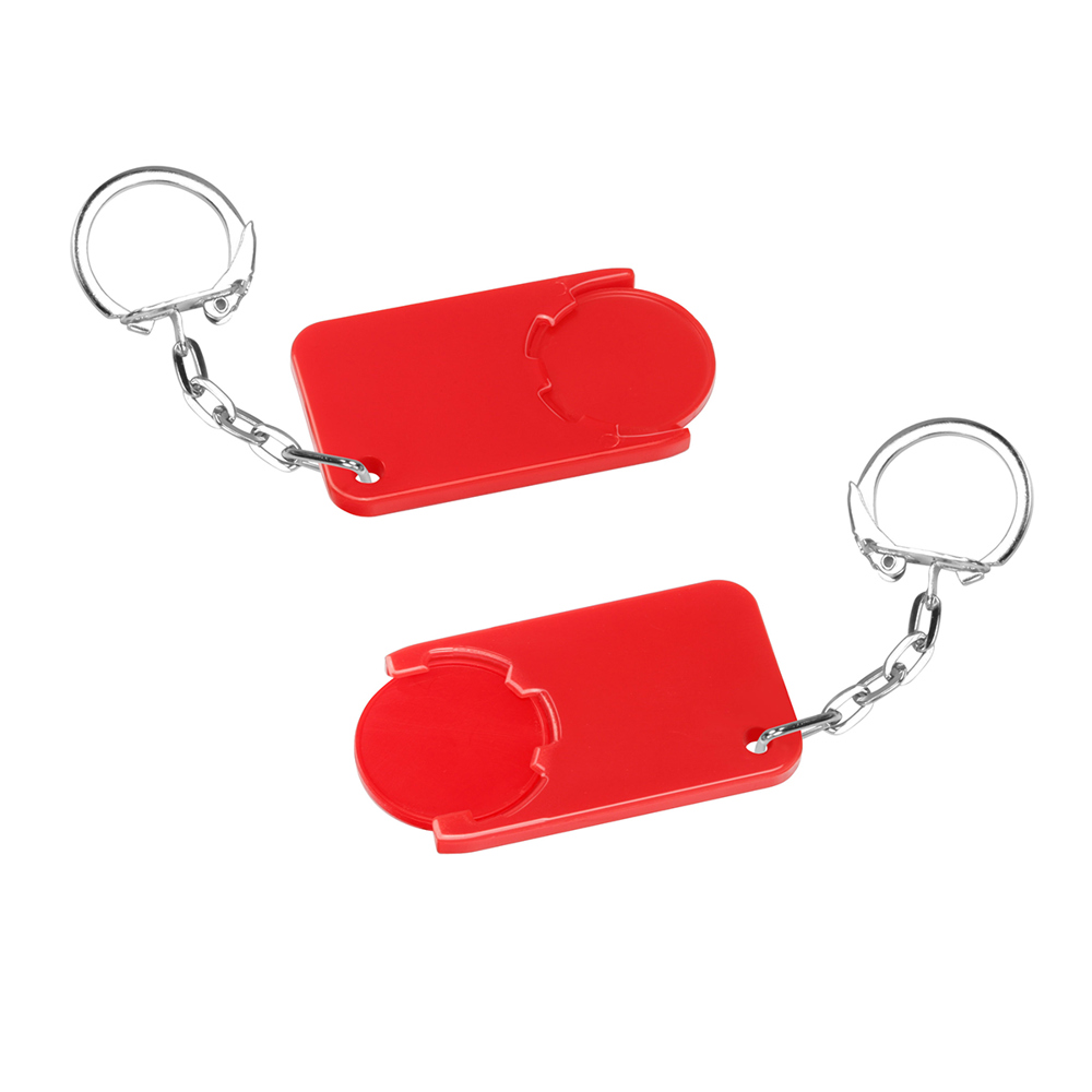 Chiphalter mit 1€-Chip "Beta" - rot/rot