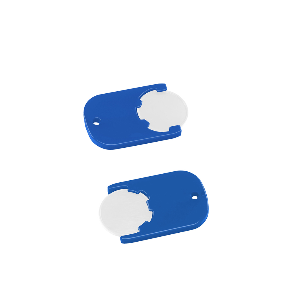 Chiphalter mit 1€-Chip "Gamma" - Weiß/Blau