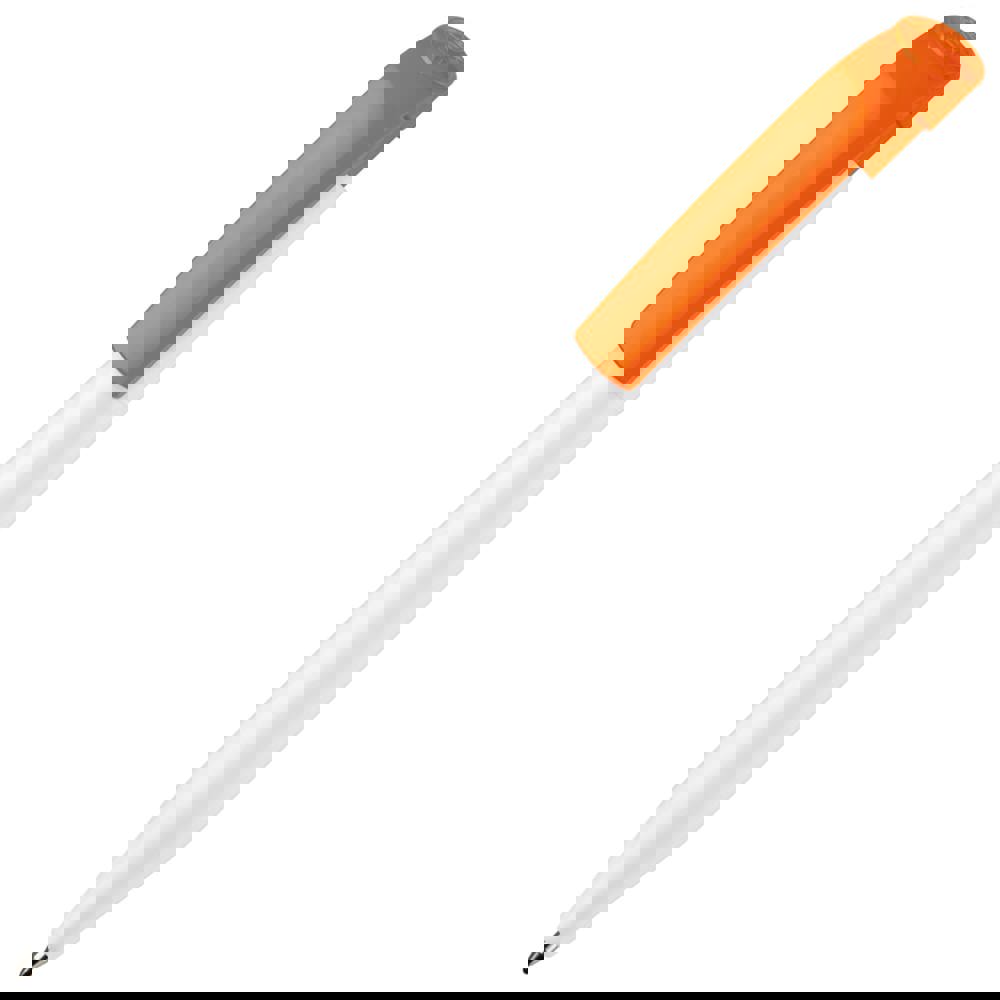 Kugelschreiber S45 Hardcolour - Weiss / Orange