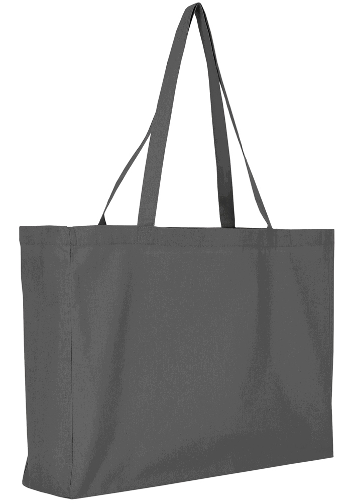 Baumwoll - Shopper, OEKO-TEX®,  ca. 140 g/m² - stahlgrau