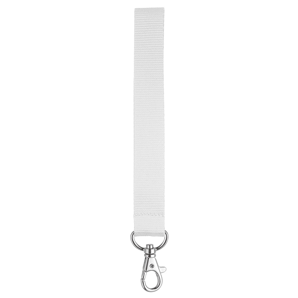 Kurz-Lanyard mit Standardkarabiner, - weiß