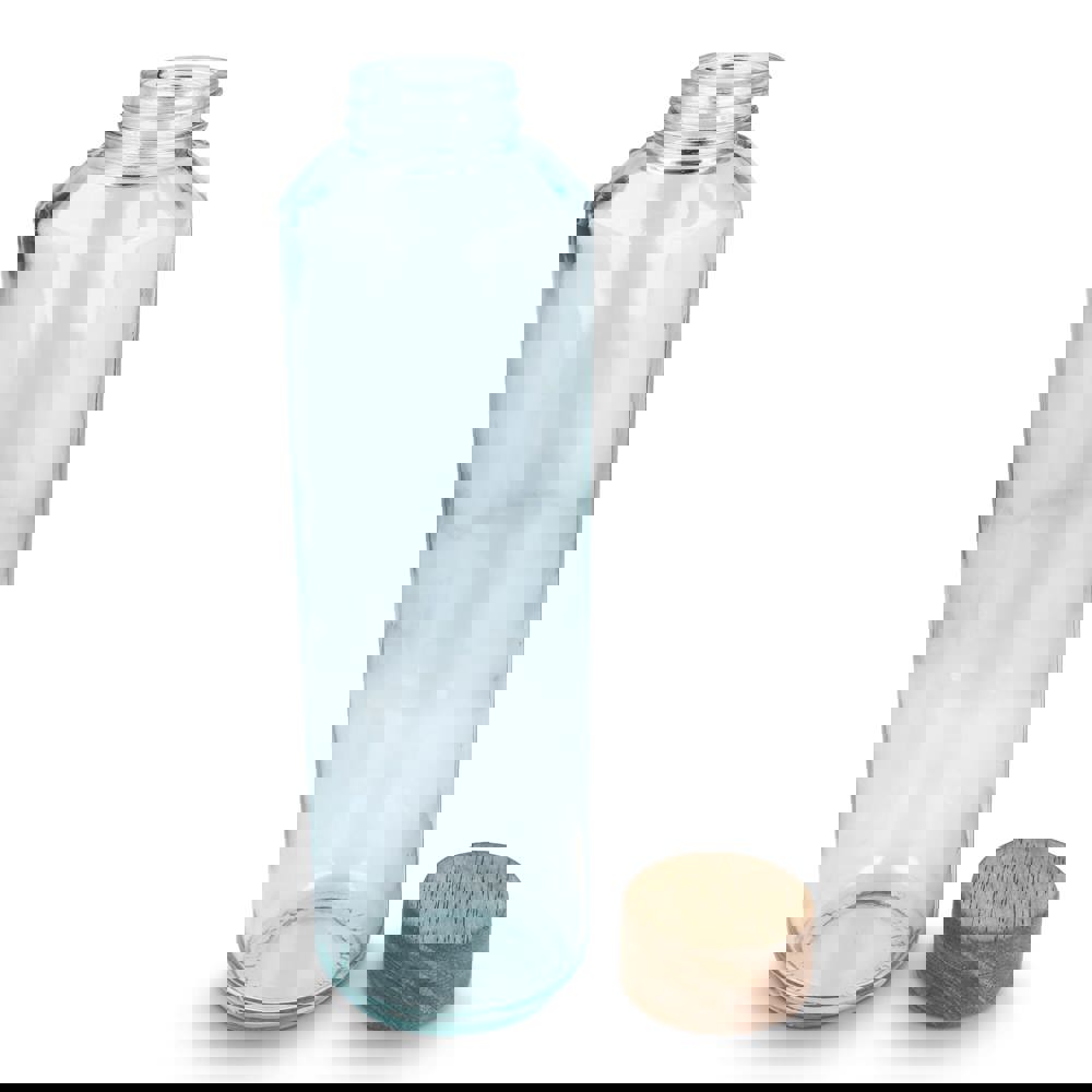 InSideOut Recycelte Glaswasserflasche ReuuZ mit Holzverschluss 650 ml