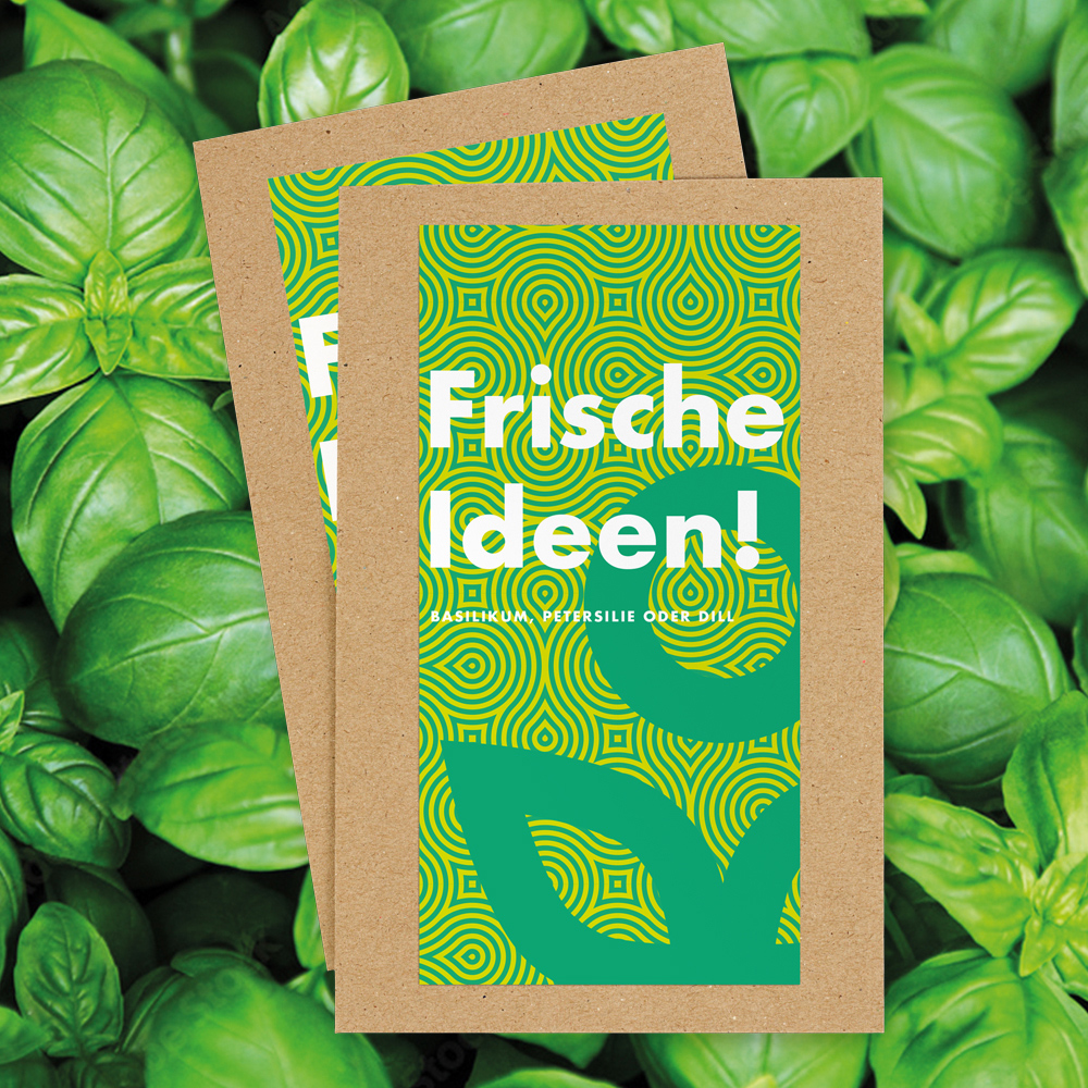 Kräuter-Samenbriefchen mit Label – Herbi