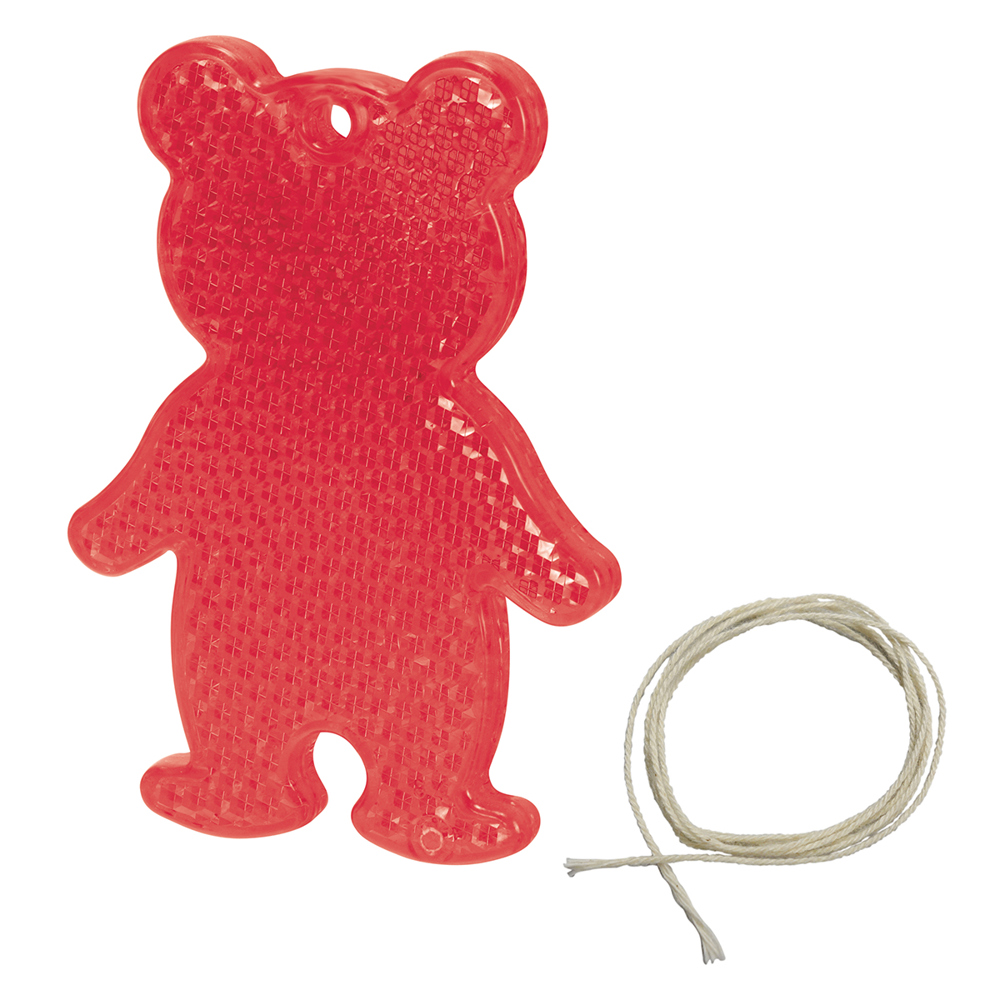 Sicherheits-Reflektor "Bär" - rot-transparent