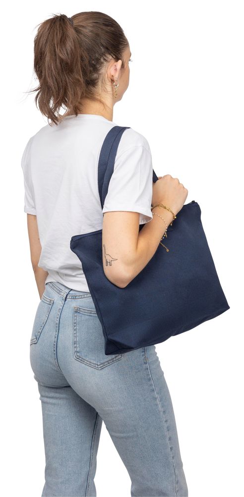 Tragetasche aus recyceltem Polycotton (330 g/m2) Malina