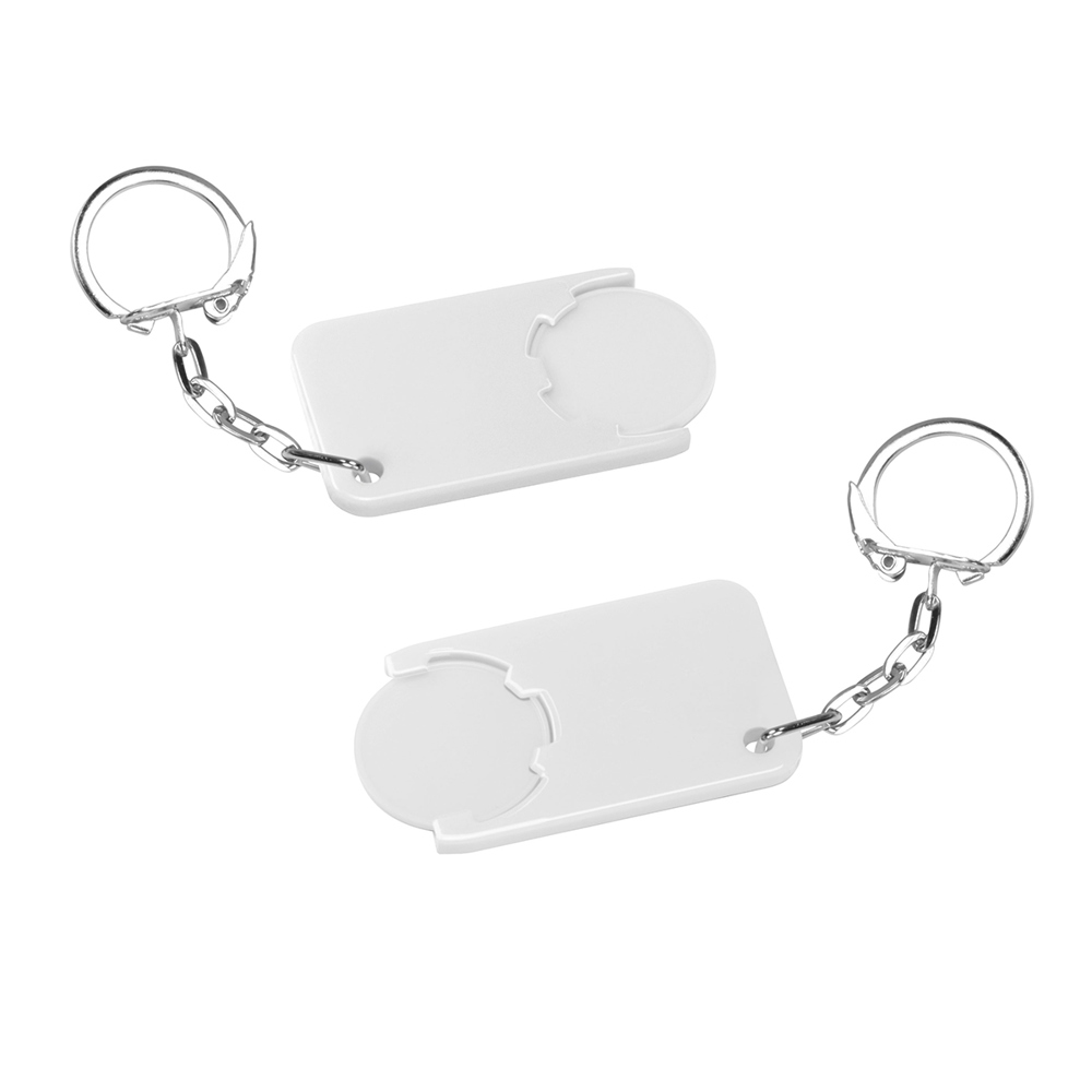 Chiphalter mit 1€-Chip "Beta" - Weiß/Weiß