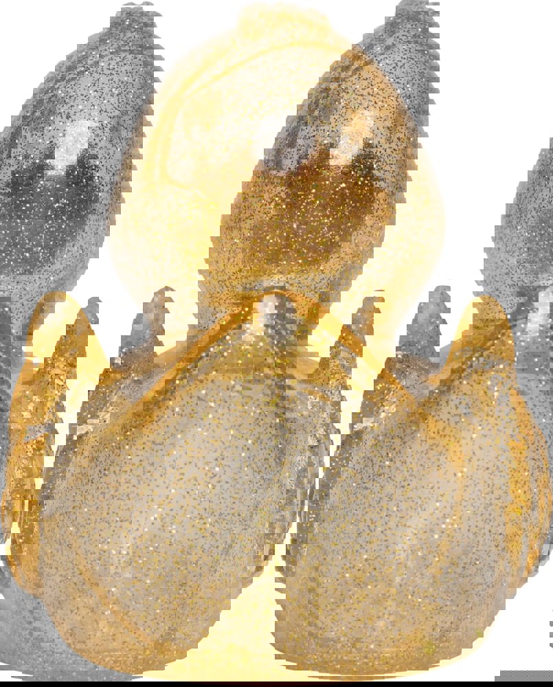 Quietsche-Ente, glitzer/gold, 7,5 cm