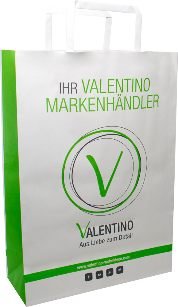 Tragetasche BASIC mit flachen Papiergriffen, 25 x 11 x 36 cm