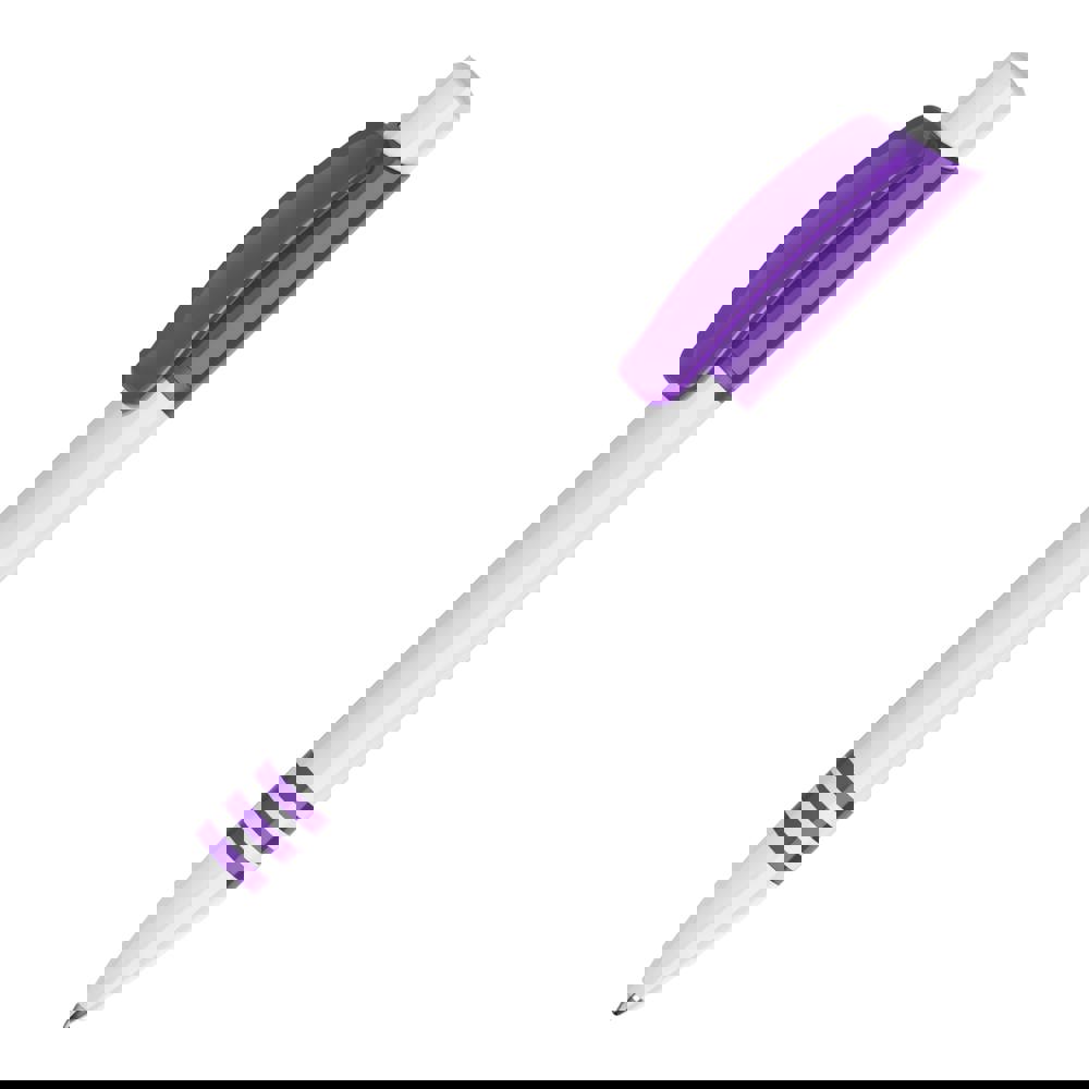 Kugelschreiber Tropic hardcolour - Weiss / Purple