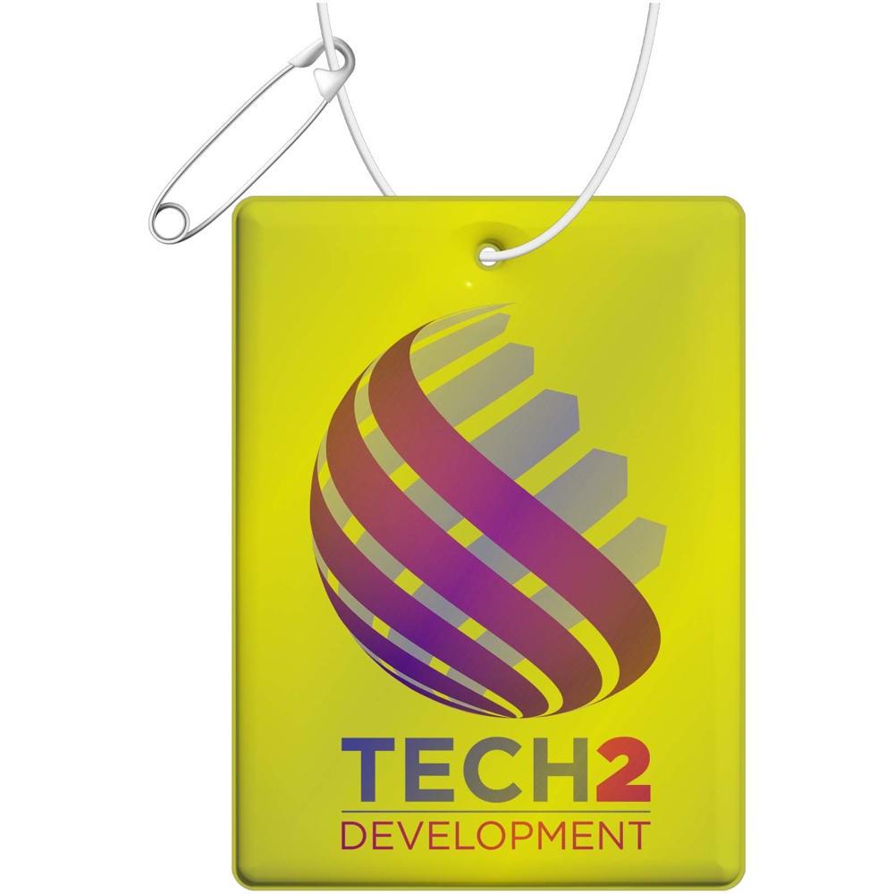 RFX™ H-12 rechteckiger, leichter, reflektierender PVC-Anhänger – groß