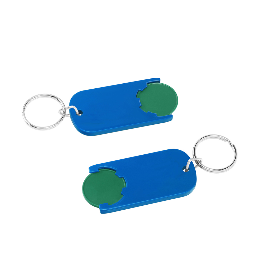 Chiphalter mit 1€-Chip "Alpha" - grün/blau