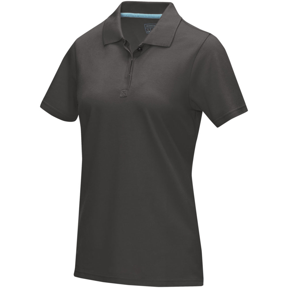 Graphite Poloshirt aus Bio-Baumwolle für Damen - storm grey