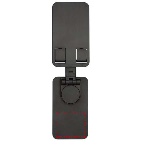 Alhena Klappbare Smartphonehalterung aus recyceltem Kunststoff mit Metallständer für den Schreibtisch