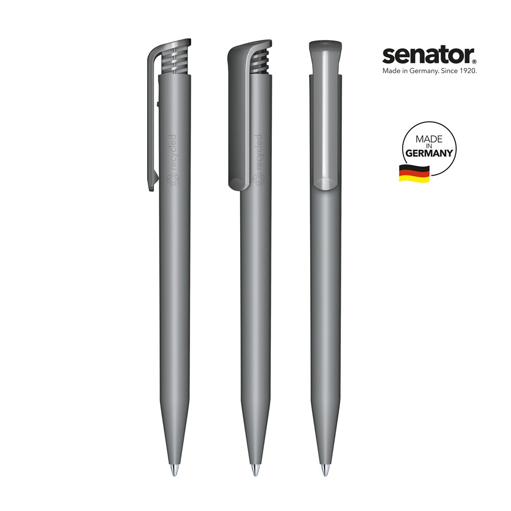 senator® Super Hit Matt Recycled  Druckkugelschreiber - cool gray 9