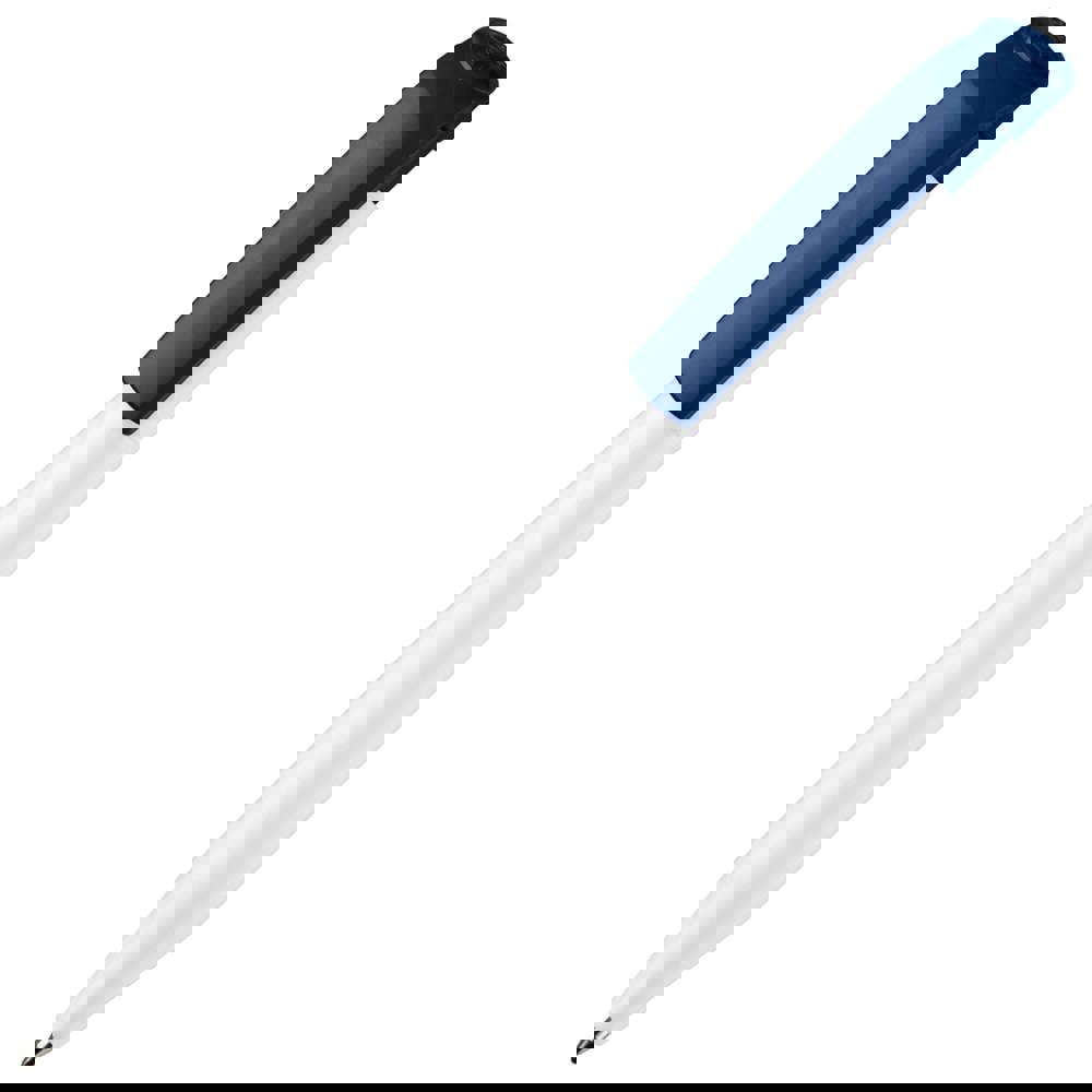 Kugelschreiber S45 Hardcolour - Weiss / Dunkelblau