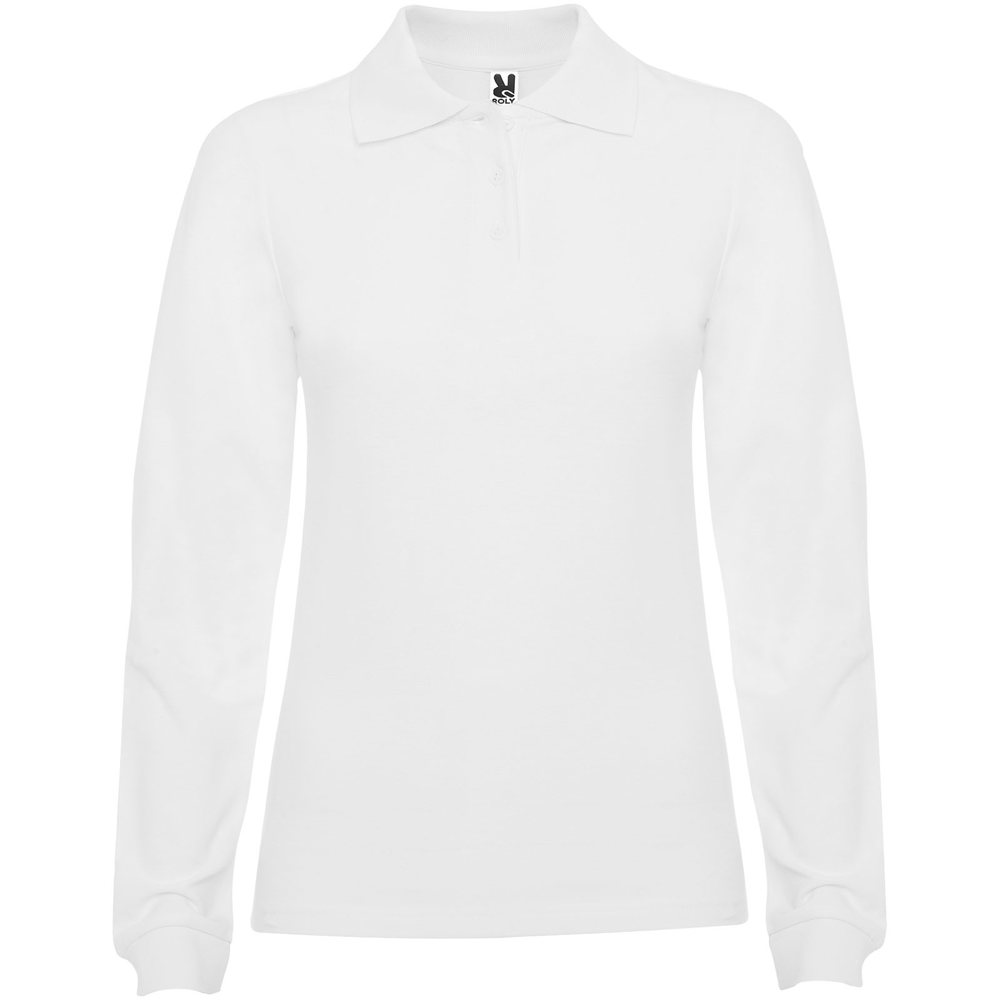 Estrella Langarm Poloshirt für Damen - Weiss