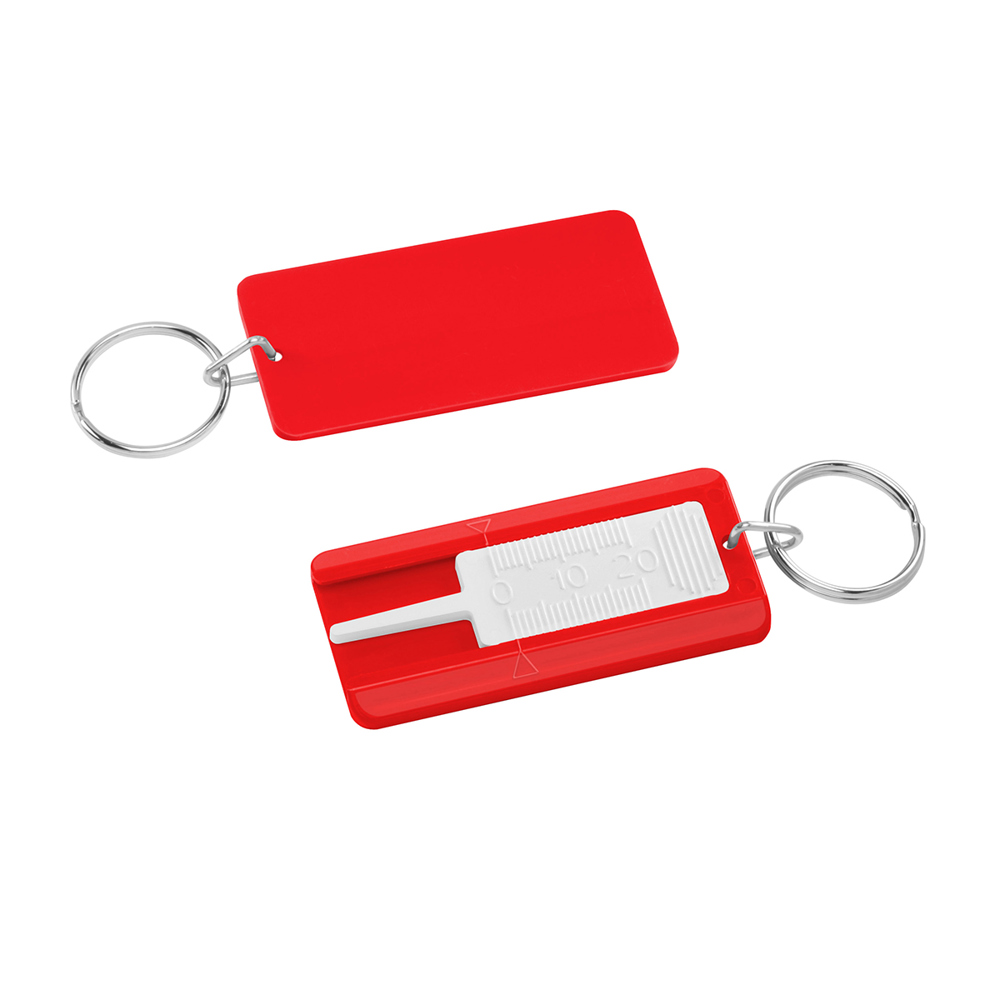 Reifenprofiltiefenmesser - weiß/rot