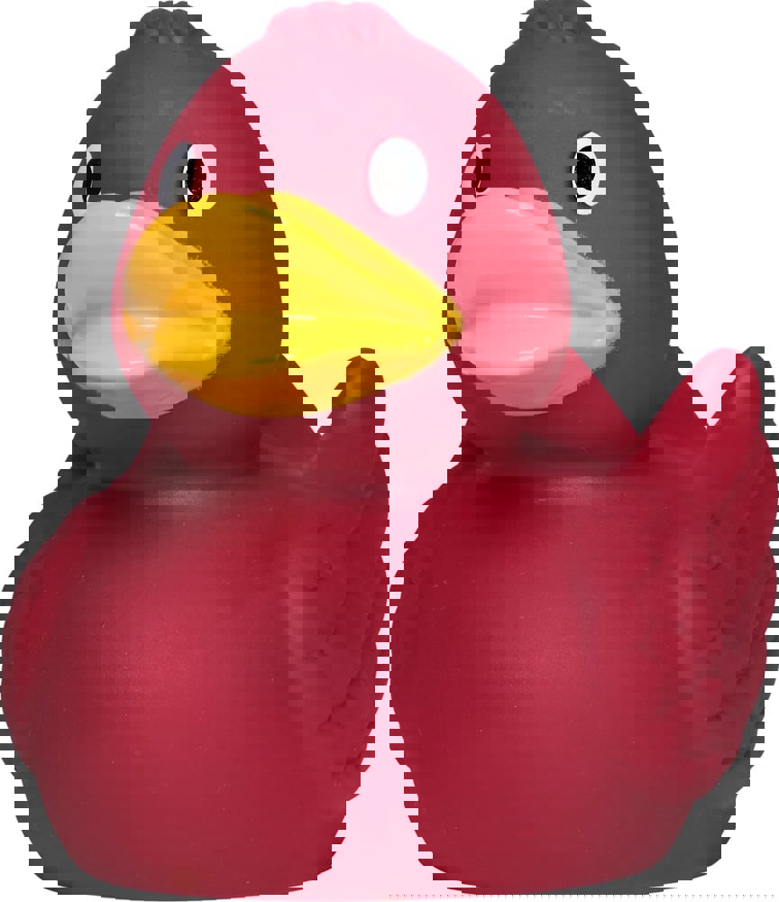 Quietsche-Ente, weinrot, 7,5 cm