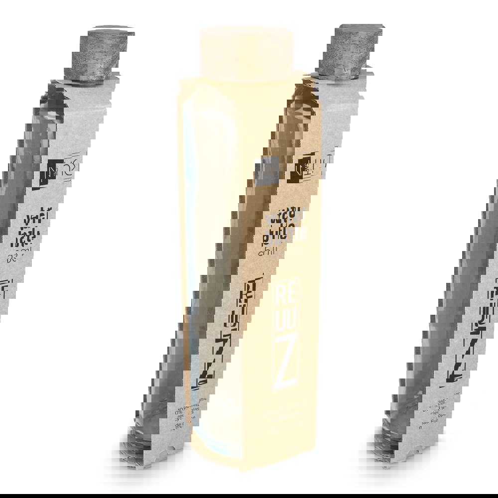 InSideOut Recycelte Glaswasserflasche ReuuZ mit Holzverschluss 650 ml