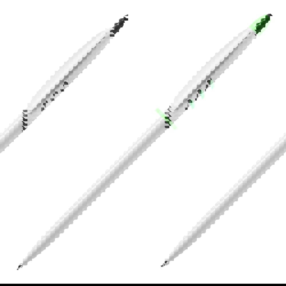 Kugelschreiber S30 hardcolour - Weiss / Dunkelgrün