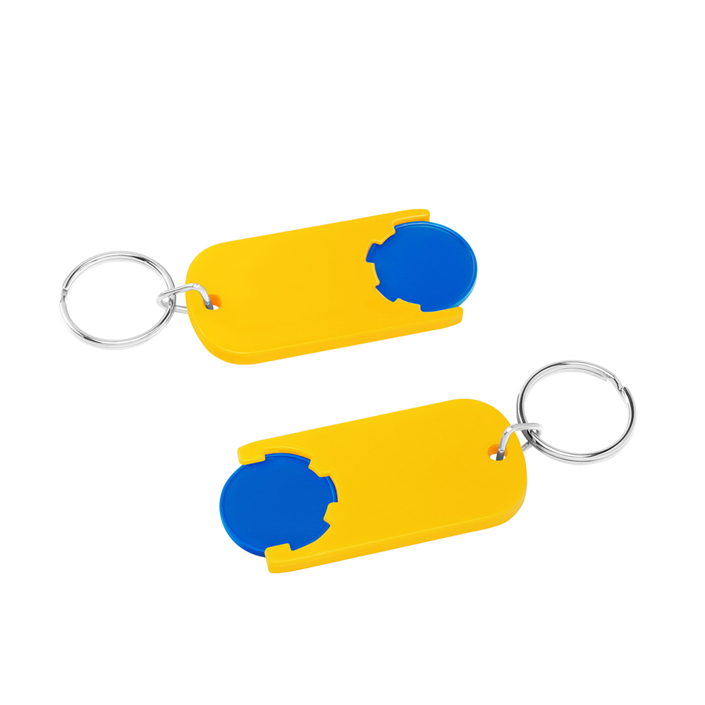 Chiphalter mit 1€-Chip "Alpha" - blau/gelb