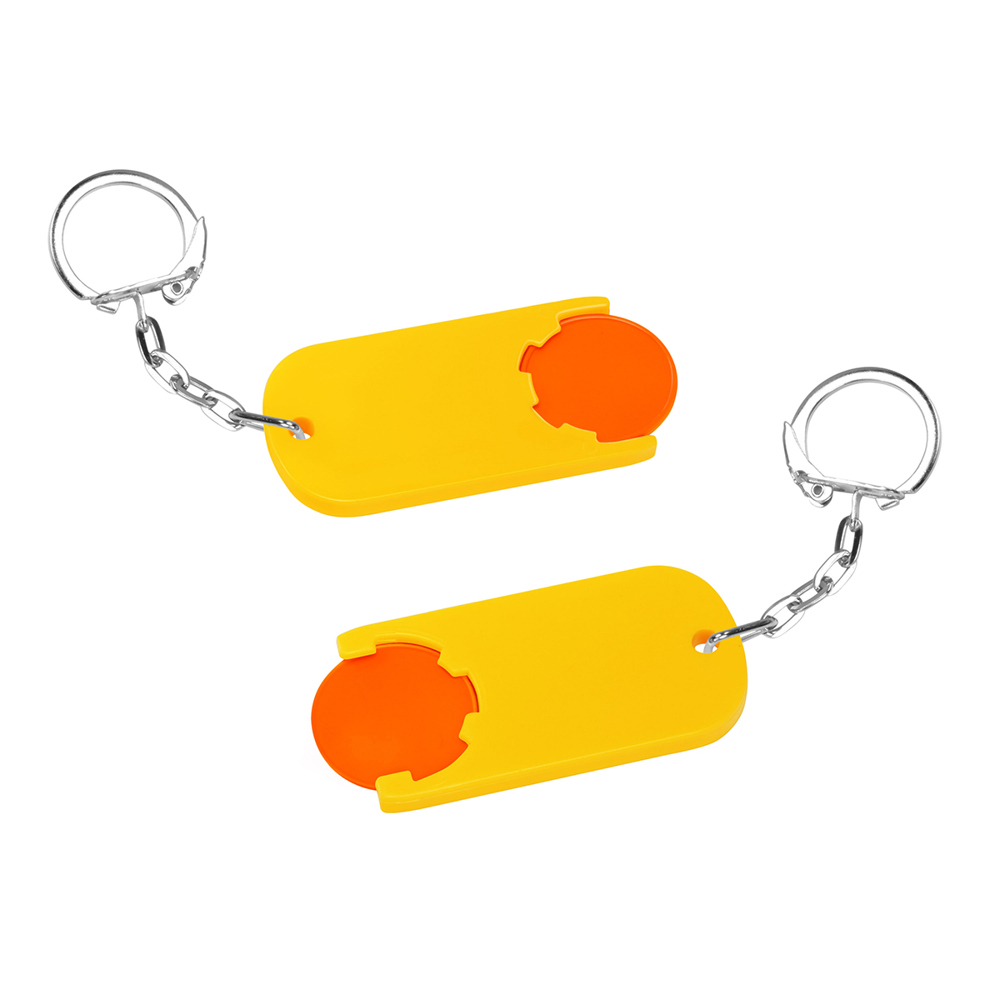 Chiphalter mit 1€-Chip "Alpha" - orange/gelb