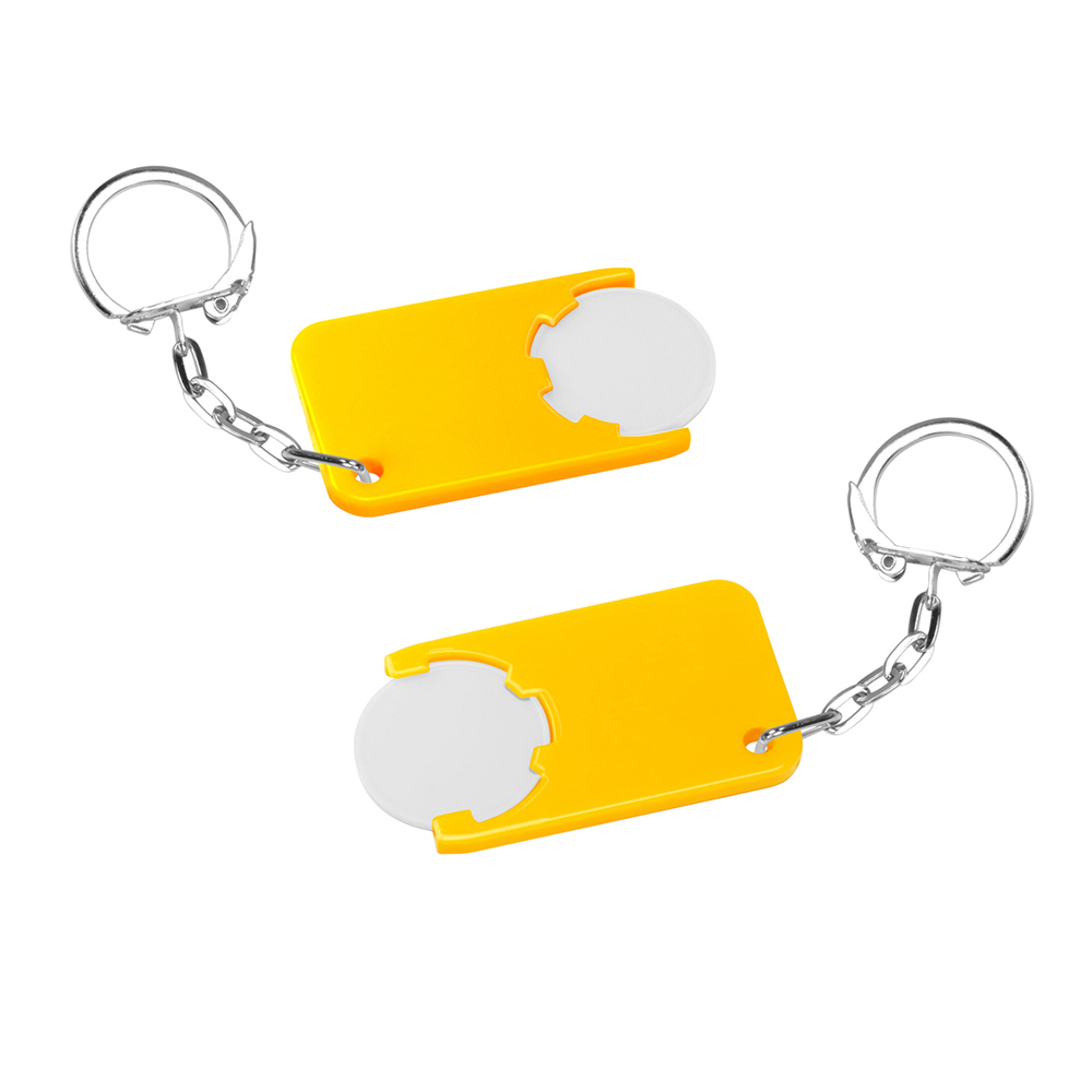 Chiphalter mit 1€-Chip "Beta" - weiß/gelb