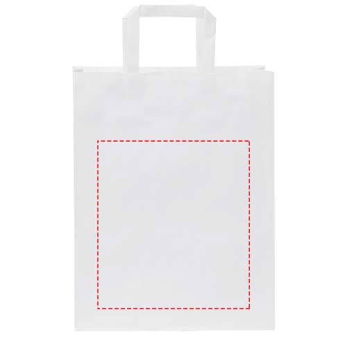 Kraftpapiertasche 80-90 g/m² mit flachen Griffen – 25 × 11 × 31 cm