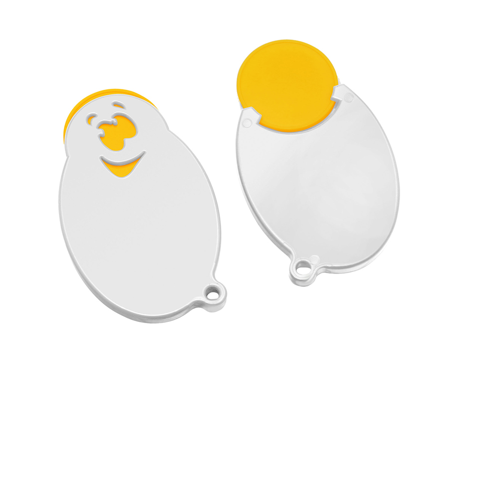 Chiphalter mit 1€-Chip "Gesicht" - Gelb/Weiß