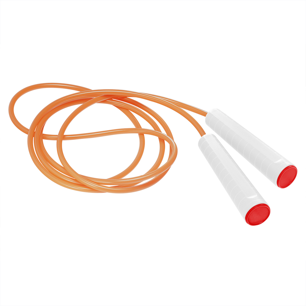 Springseil - weiß/rot/neonorange