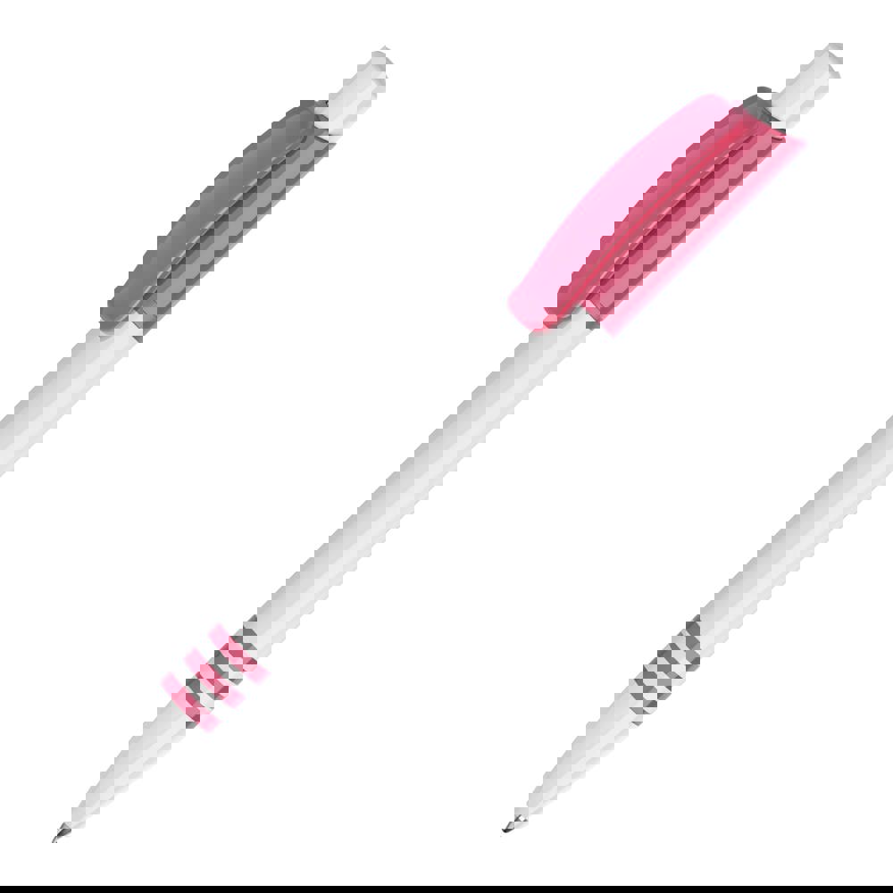 Kugelschreiber Tropic hardcolour - Weiss / Rosa