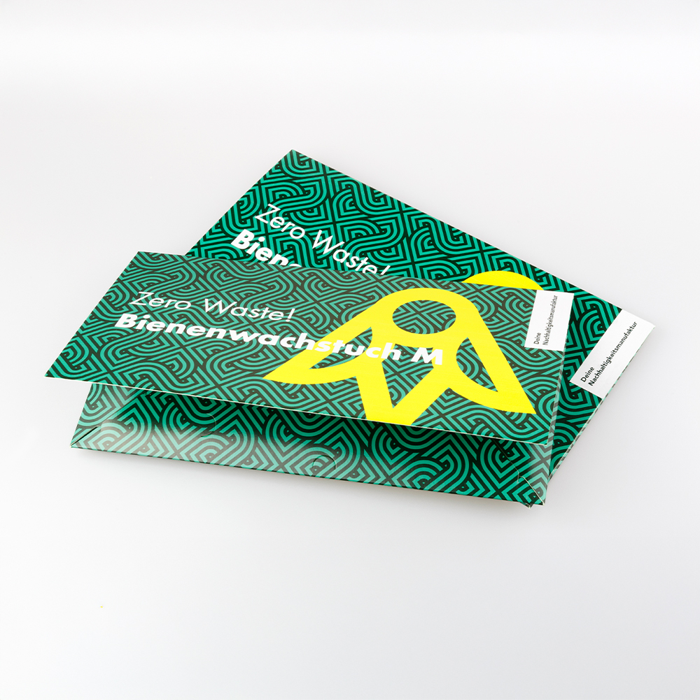 Bienenwachstuch M mit DIN-Lang-Karte – Wabi