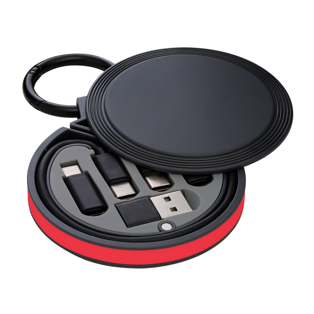 6-in-1 Ladekabel REEVES-myCONVERTICS - rot, schwarz