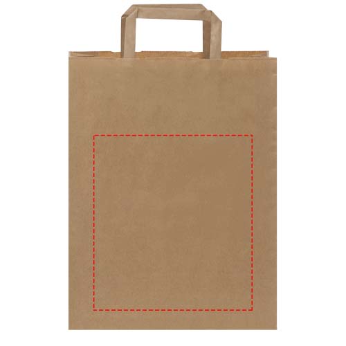 Kraftpapiertasche 80-90 g/m² mit flachen Griffen – 25 × 11 × 31 cm