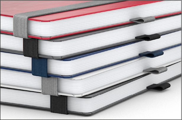 Notizbuch Vision-Book, A4, Creme, Punktraster, schwarz, Siebdruck-Digital