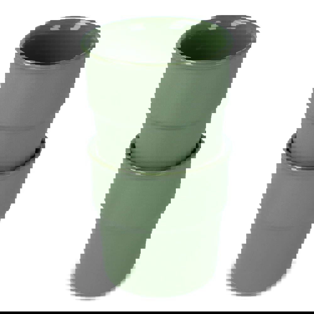 InSideOut Cup Fika Becher 2er Set 280ml - Olivgrün